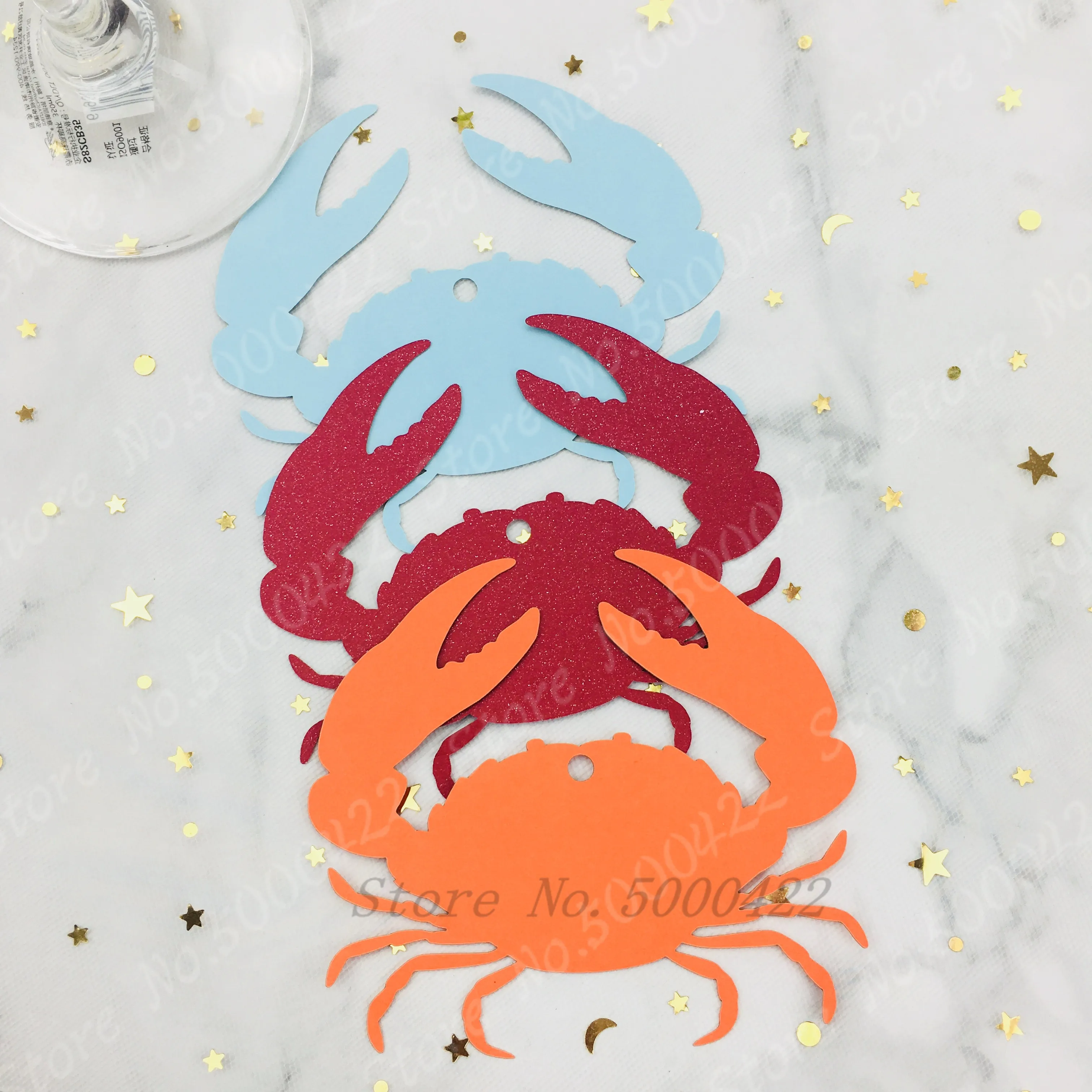 50 шт форма краба декоративная карта желаний висят подарочные ярлыки для