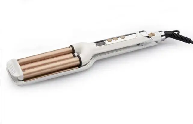 Щипцы для завивки волос электрические утюжок с тремя керамическими валиками