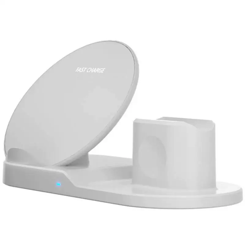 Быстрое беспроводное зарядное устройство 3 в 1 держатель док-станции iWatch зарядная