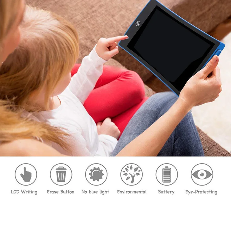 

LCD Writing Tablet 2 Pack, 8.5-Inch Writing Board Doodle Board Drawing Pad Blue/Pink