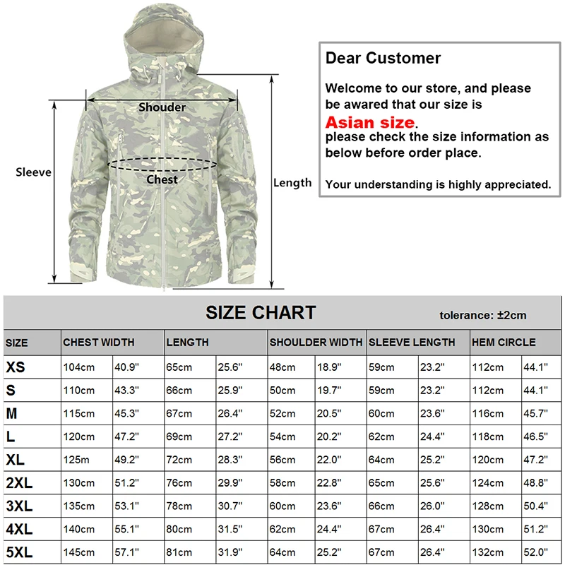 

Men's Softshell Tactical Camouflage Jacket Winter Waterproof Windbreaker Fleece Outwear Outdoor Multi Pocket Russion Camouflage