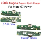 10 шт.лот, usb-порт для зарядки, гибкий кабель, соединительные детали для Motorola Moto G7, модуль питания микрофона