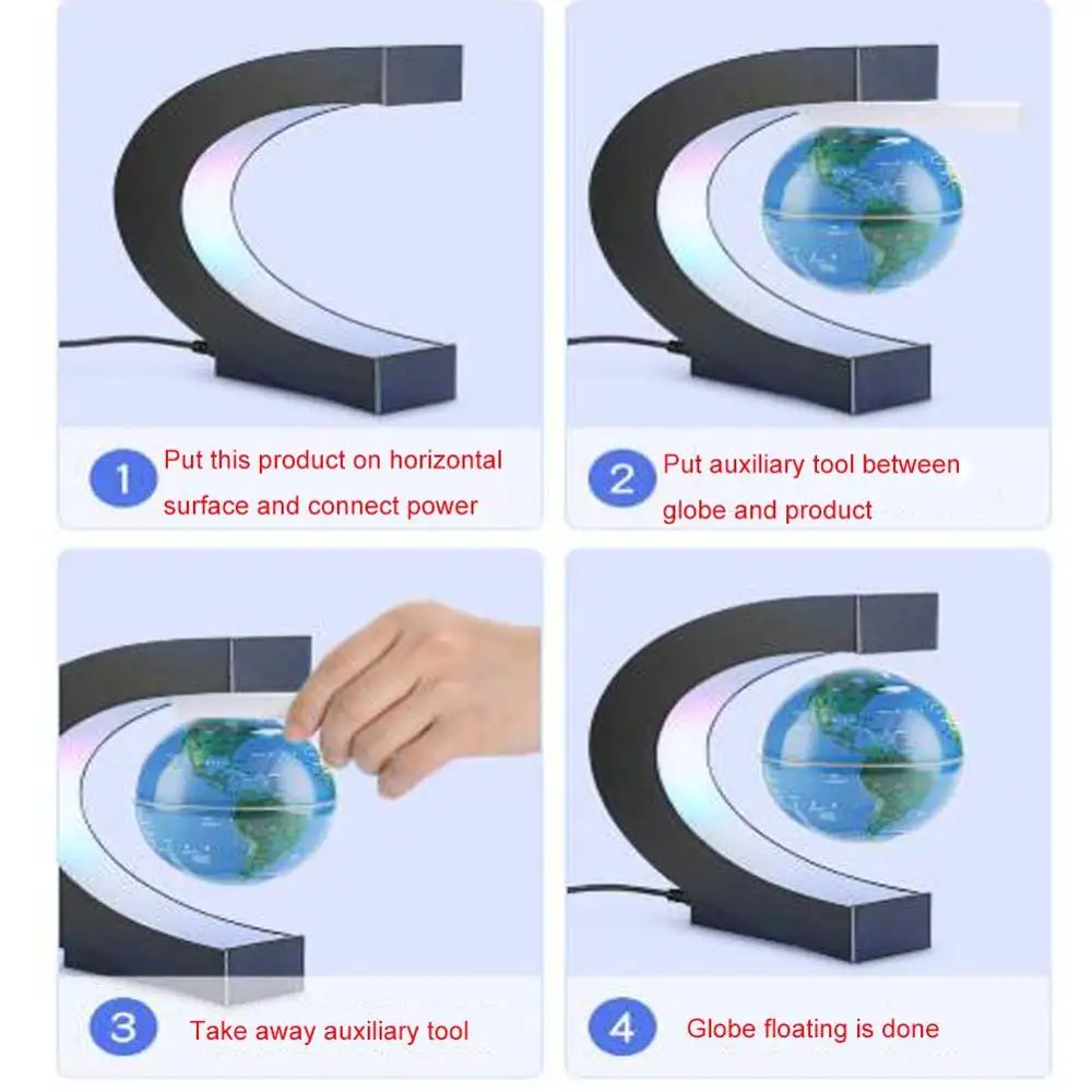 1 шт. крутой инновационный C-Shape Осветляющий Магнитный левитационный Плавающий