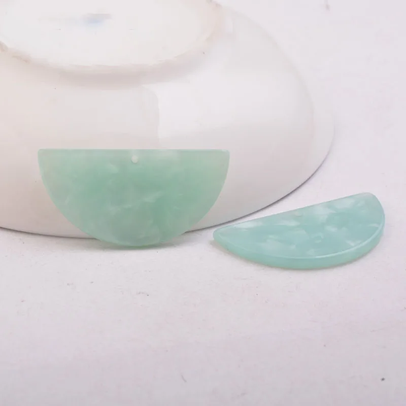 Ацетатные плиты полукруглые амулеты 18*37 мм подвески из уксусной кислоты