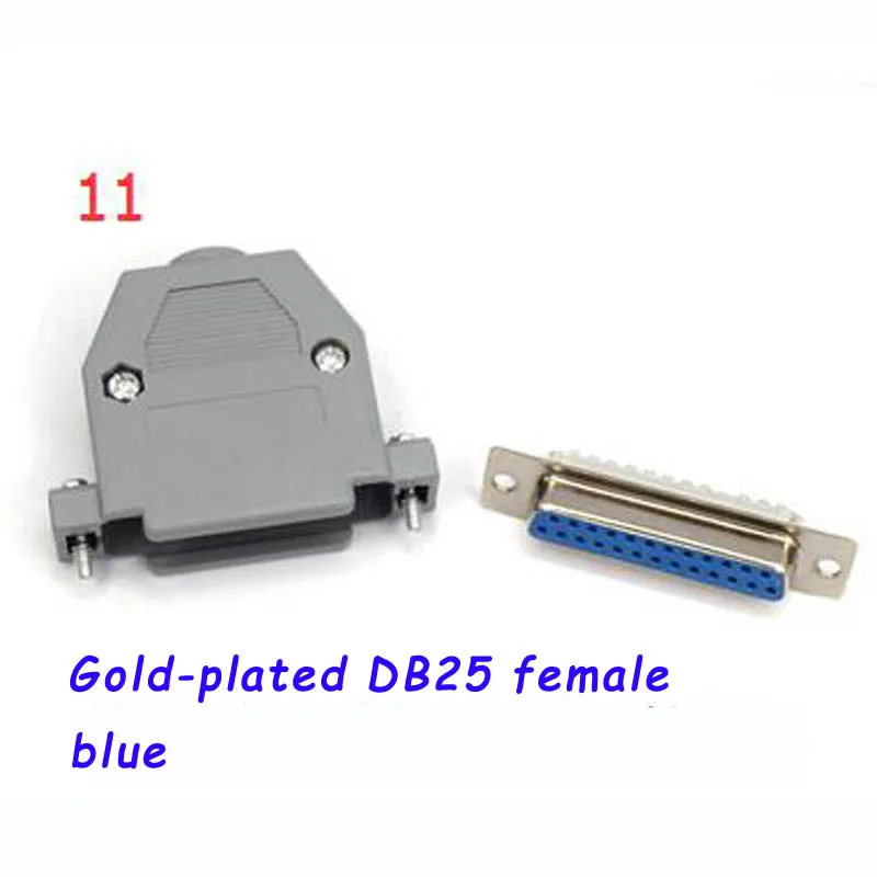 10 шт./лот DB9 DB15 DB25 отверстие/штырь гнездо/штырь синий сварной Разъем RS232