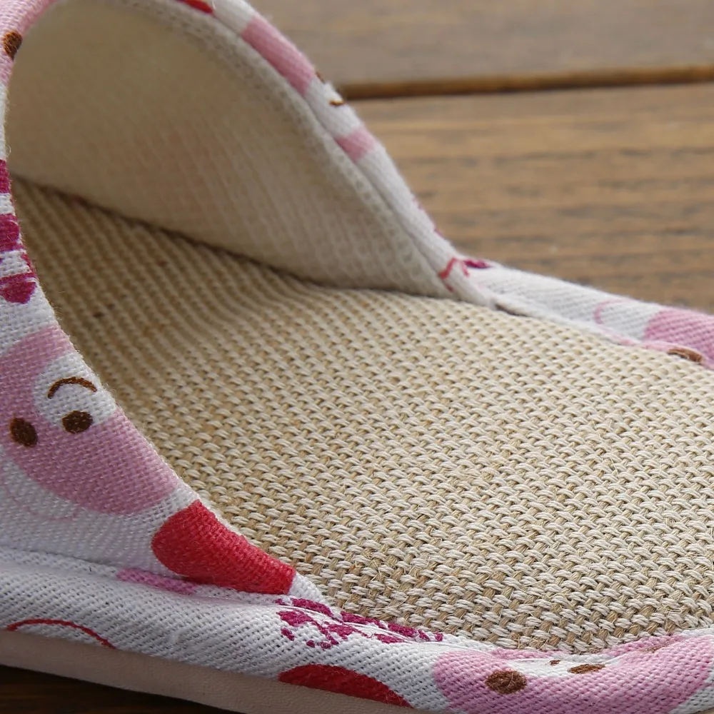 

Girls Slippers Summer Flip Flop Children's Sandals Cartoon Aircraft Boys Home Slippers Kids Breathable Flax Slippers