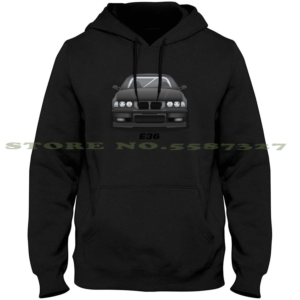 Black 36 Streetwear Sport Hoodie Sweatshirt Stance German Car Sport Car M3 E36 E30 325I Drift Drifting Racing Tuner Race Car