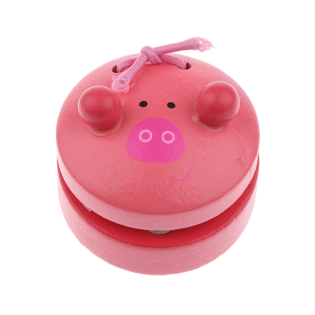 Мультфильм Кастанет деревянный ручной Хлопушка музыкальный инструмент игрушка