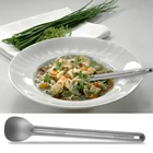 Титановая длинная ложка, портативная ложка с длинной ручкой, столовые приборы для открытого воздуха, пикника, кемпинга, альпинизма