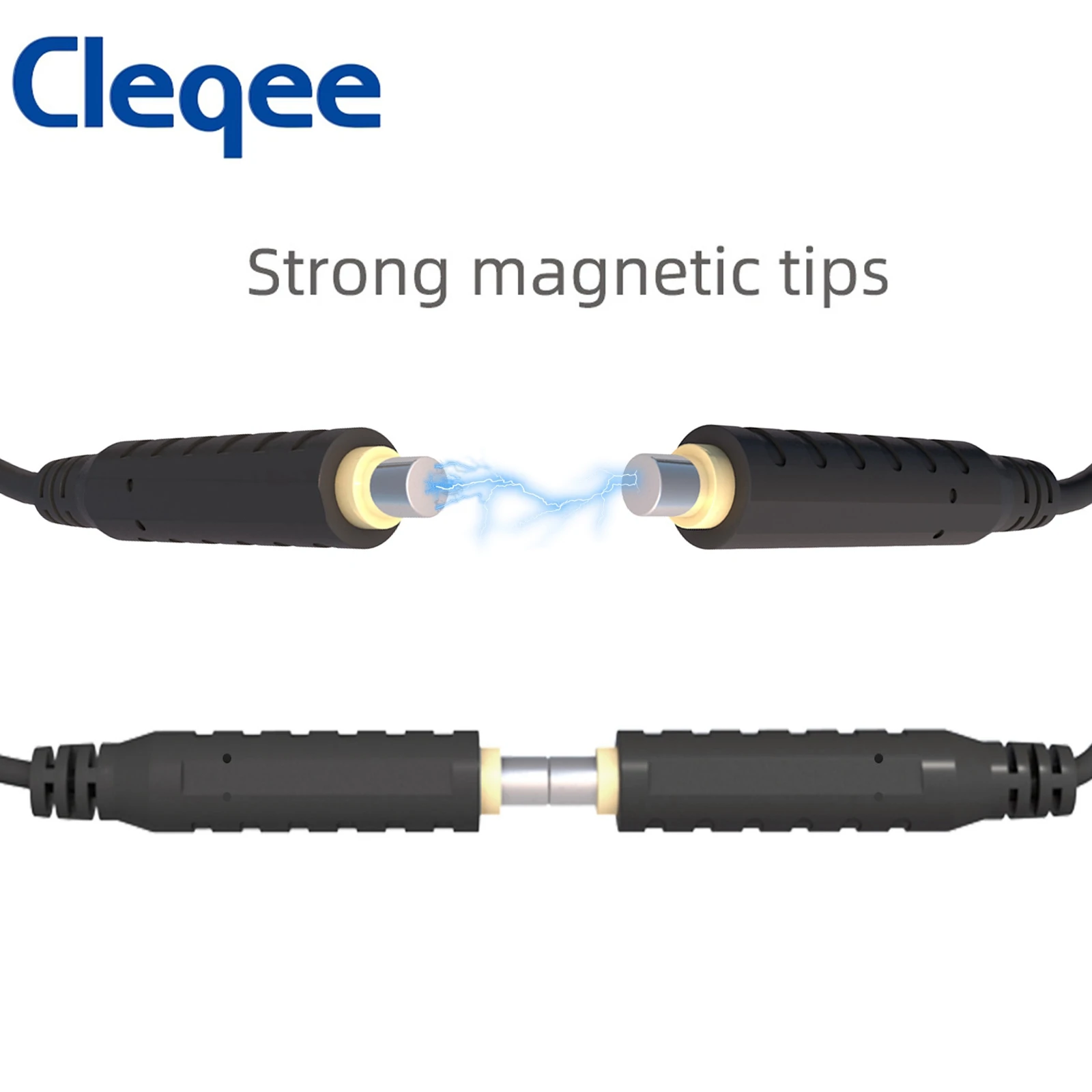 Cleqee 1PC Magnetic Test Leads 30VAC 5A | Low Voltage Jumper Silicone Cable 1M - Black T10005.2 Инструменты