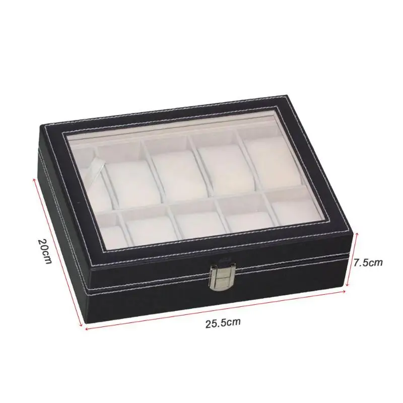Шкатулка для хранения часов из ПУ кожи на 10/12 ячеек | Наручные часы