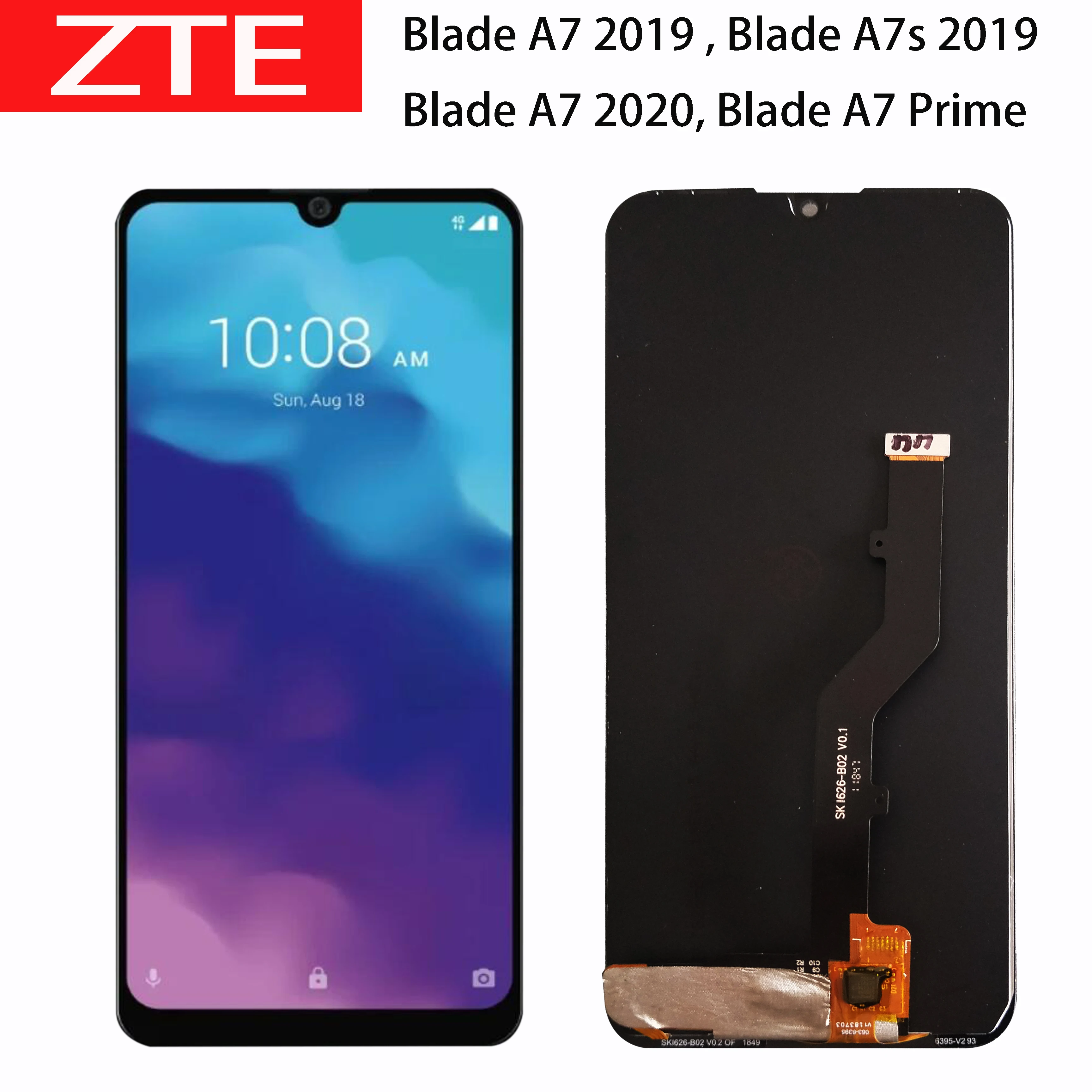 

ЖК-дисплей 6,09 дюйма для ZTE Blade A7 A7S Prime 2019, A5 2020, ЖК-дисплей с сенсорным экраном и дигитайзером в сборе, оригинал