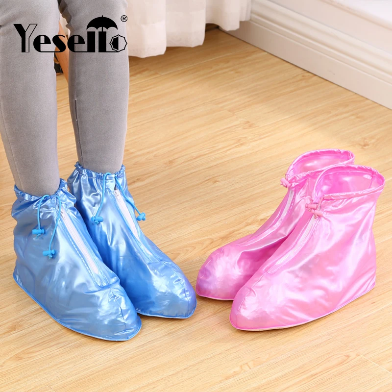 Yesello/синяя Водонепроницаемая защитная обувь чехол для обуви унисекс на молнии