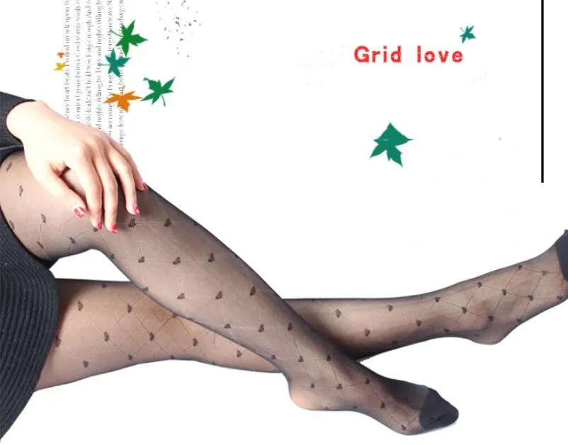 W089 Grid love black NDUCJSI женские сексуальные колготки одежда для сна Женская чулочно-носочные изделия женские колготки черный белый бант Маленькая в горошек чулки тонкие милые колготки - Цвет: W089 Grid love black