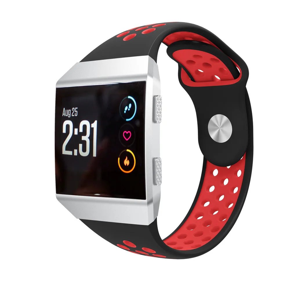 Apple Watch Band модный двухцветный спортивный силиконовый браслет ремешок для Fitbit Ionic длина ремешка 225 мм ремень для часов