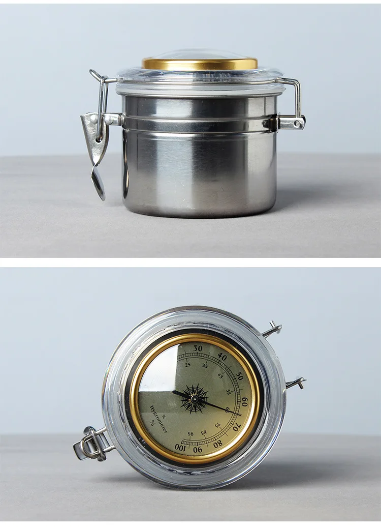 Контейнер из нержавеющей стали для хранения табака с защитой от запаха