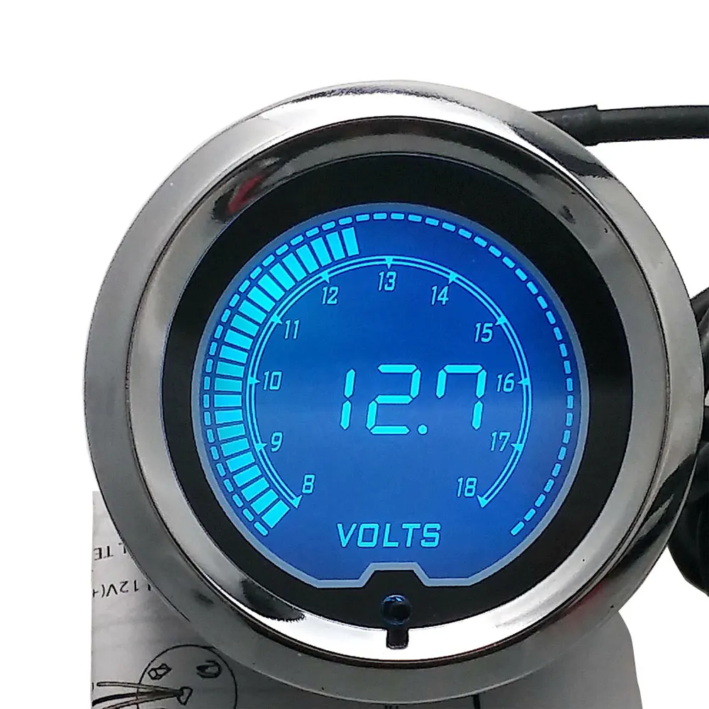 Автомобильный измеритель напряжения Iztoss 2 &quot синий красный светодиодный