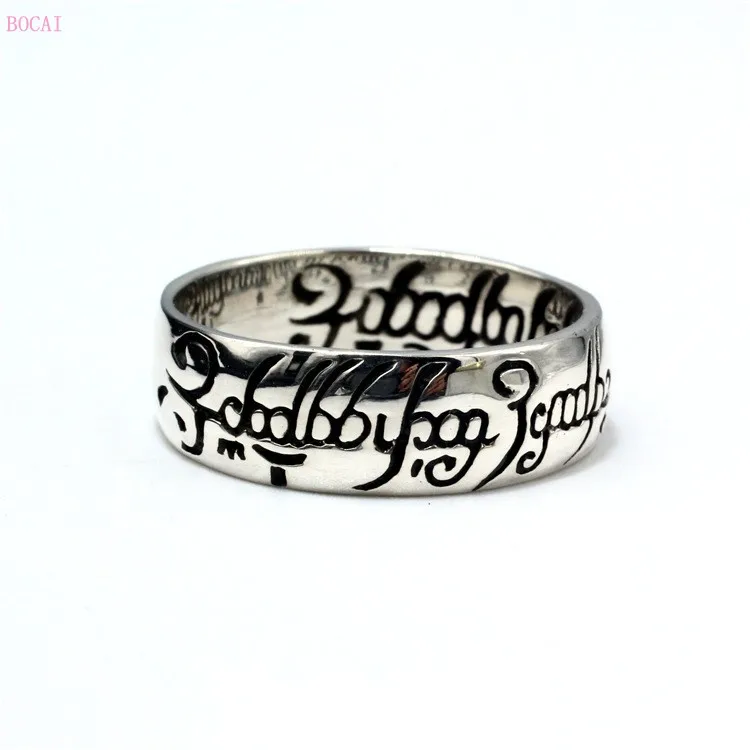 Кольцо King Ring S925 чистое серебро ручная реставрация пленка с надписью the lord ofe кольца модные указательный палец для мужчин и женщин