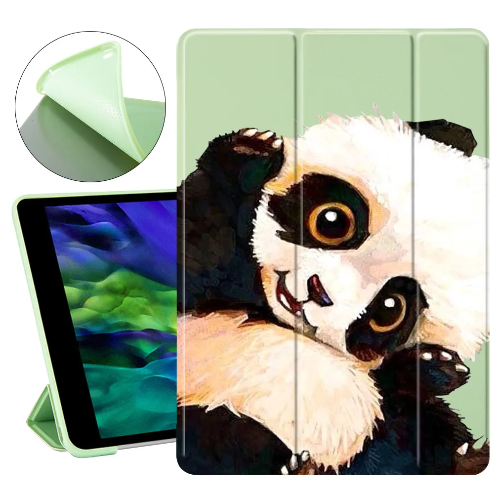 

Cute Panda for ipad Air 4 Cute 7th Generation Case 6th Pro 11 Case 2020 Mini 2 3 4 5 Cover Soft Silicone For Pro 9.7 10.5 Air 3