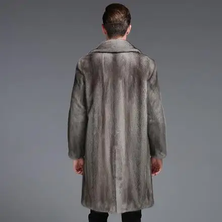 Теплые мужские пальто из искусственного меха 2019 негабаритных 4XL 5XL 6XL зимнее серое