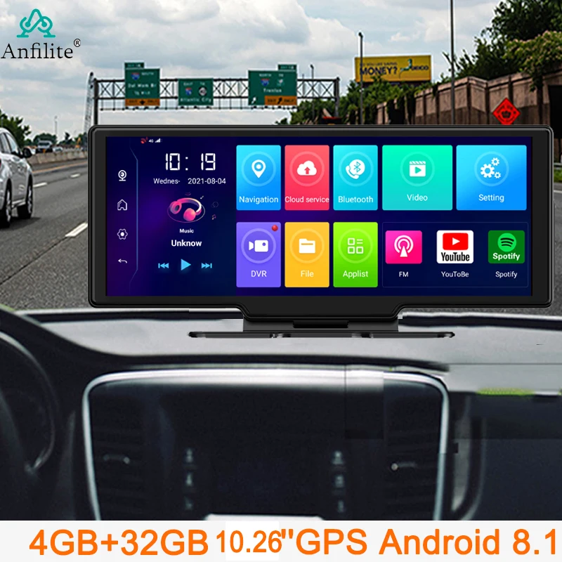Автомобильный видеорегистратор на зеркало заднего вида 4G Android 8 1 10 26 дюйма с