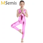 Трико детское, для девочек, блестящее, для балерин, гимнастики, танцев