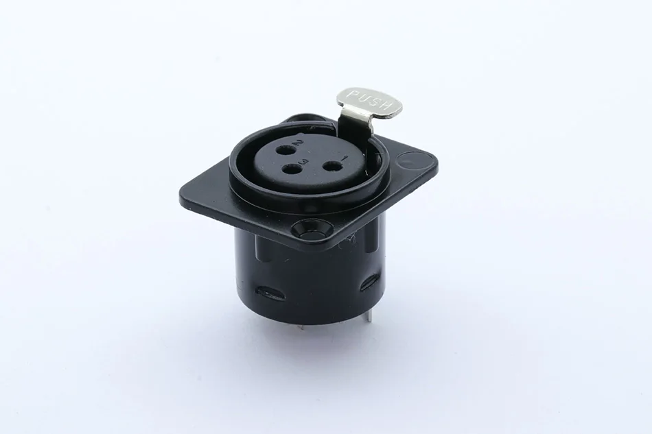 Высокое качество XLR Разъем черный покрытием 3pin XLR Женский Разъем Панель Крепление разъем аудио разъем динамик разъем