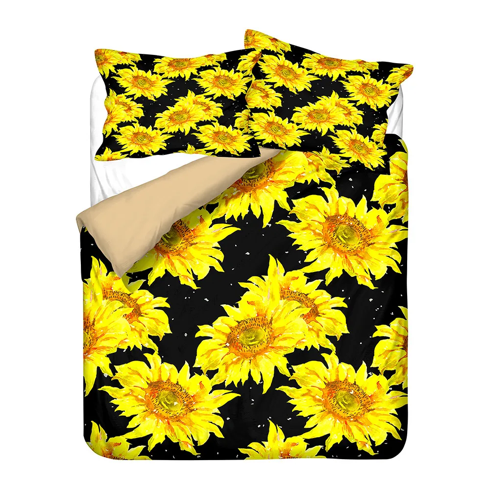 Постельное белье Popox с подсолнухами элегантный комплект 3d постельного белья