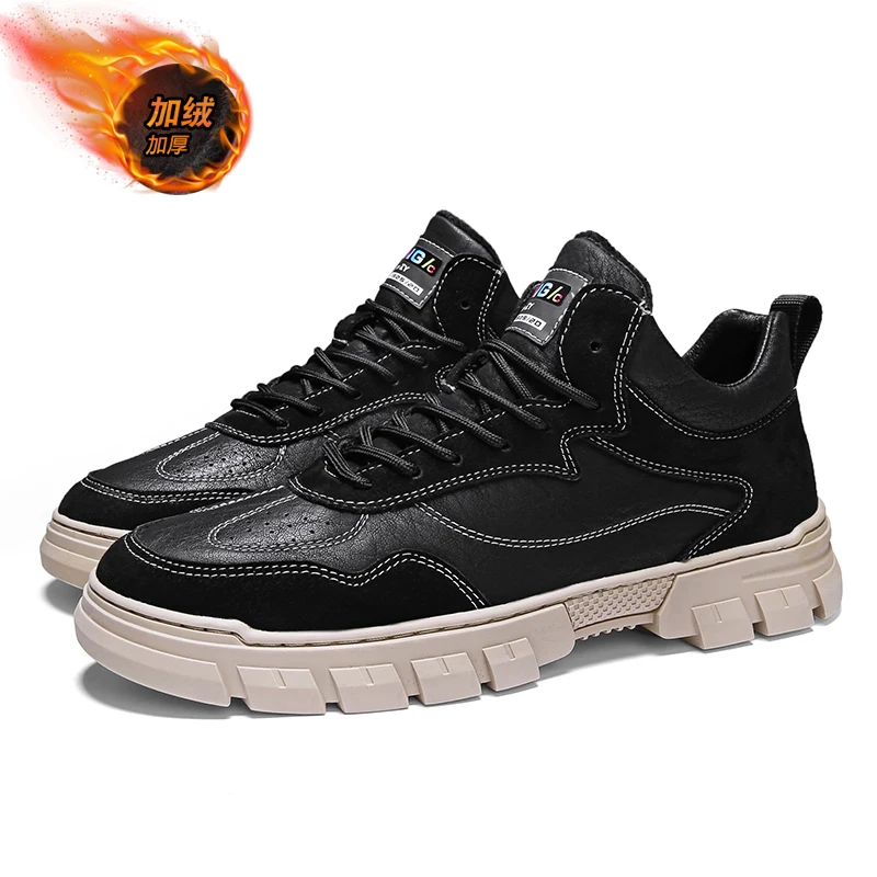 

Модные мужские зимние кроссовки с хлопком; Мужская обувь; повседневные мужские высокие кроссовки; мужская теплая удобная мужская обувь; зим...