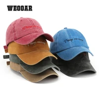 weooar letter embroidery baseball cap for men women snapback hats hip hop trucker bone cotton soft top black summer gorras mz284