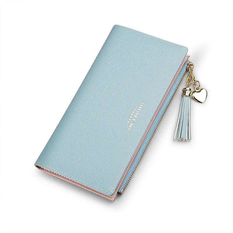 

2020 Tassel Wallet Women Long Cute Wallet Leather Tassel Women Wallets Zipper Female Purse Clutch Cartera Mujer