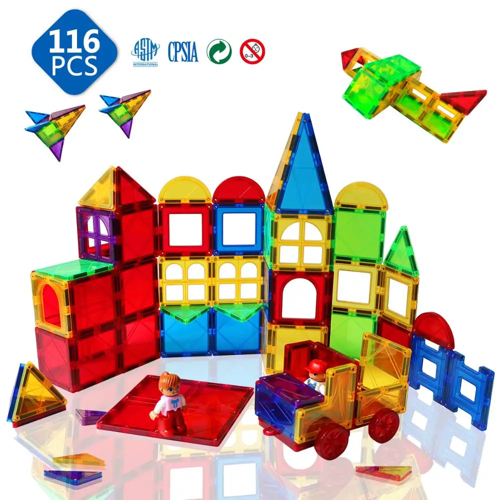 Bloques de construcci&oacute;n magn&eacute;ticos de gran tama&ntilde;o para ni&ntilde;os, juego de construcci&oacute;n, dise&ntilde;o magn&eacute;tico, azulejos magn&eacute;ticos, juguetes educativos-2