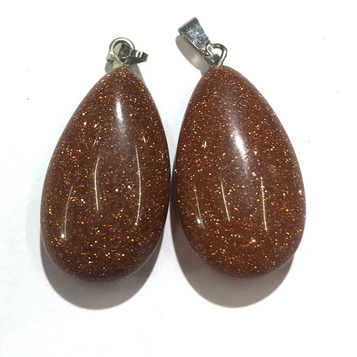 

Drop-shaped Blue Sand Stones Pendant Reiki Healing Natural Stone Amulet DIY Jewelry Natural Stone Charms Size 15x27mm
