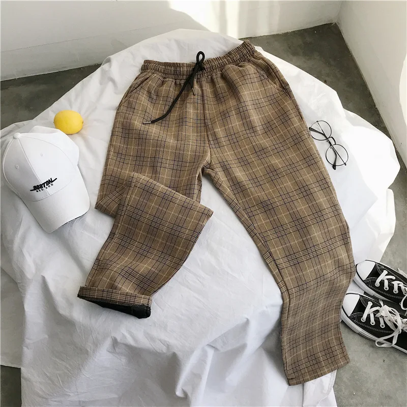 W3 Woherb, плюс размер, M-5XL спортивные штаны, клетчатые штаны для женщин,, Harajuku, уличная одежда, повседневные Стрейчевые брюки с высокой талией, корейские джоггеры - Цвет: W3