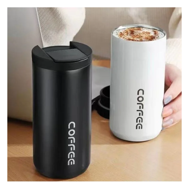 Дорожная кофейная кружка 500 мл чашка для воды утолщенный термос кружки