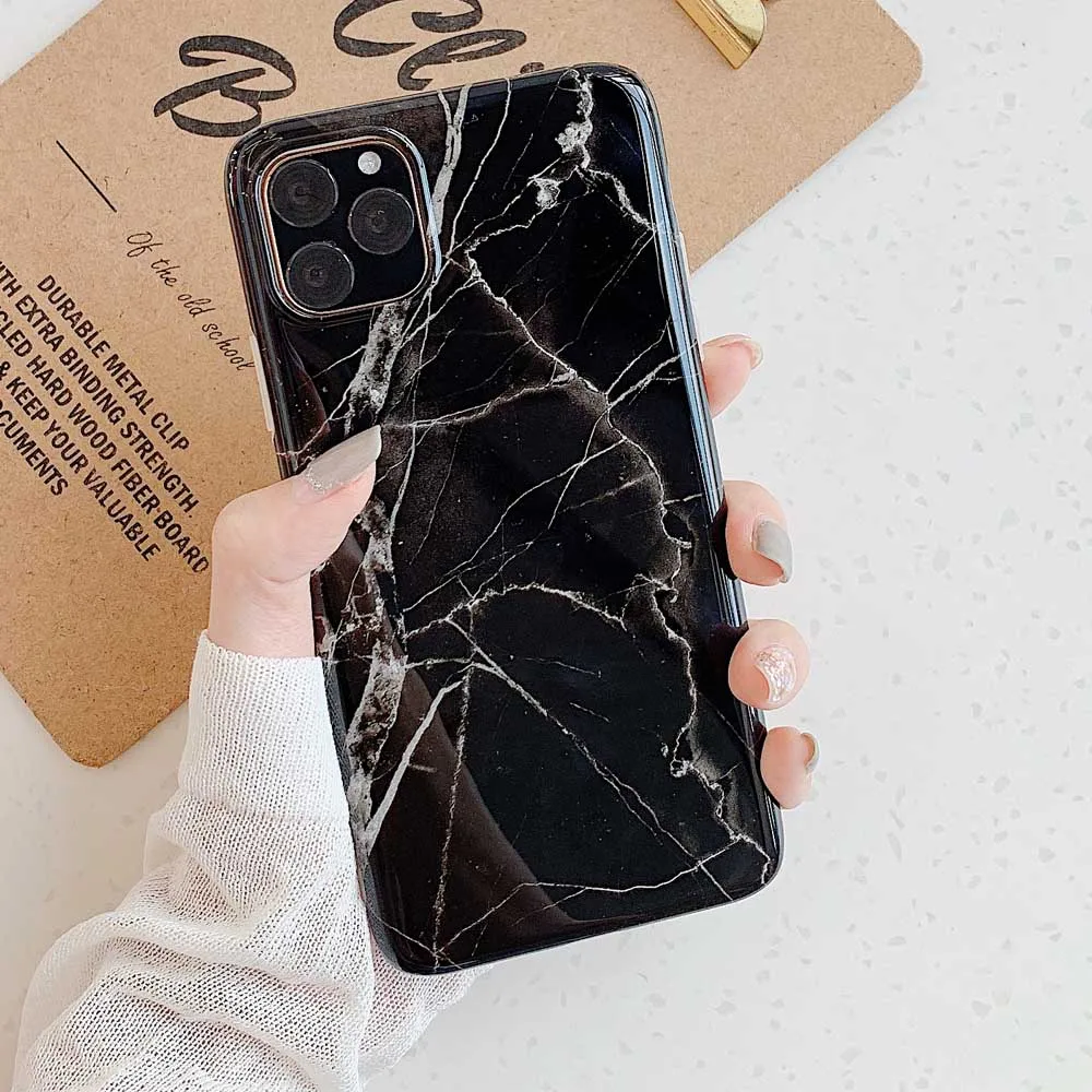 Роскошный мраморный силиконовый чехол для телефона для iphone 11 Pro XS Max X XR 7 8 6 6S Plus Чехол Мягкий ТПУ задняя крышка для iphone 8 7 Plus Funda - Цвет: MYL3