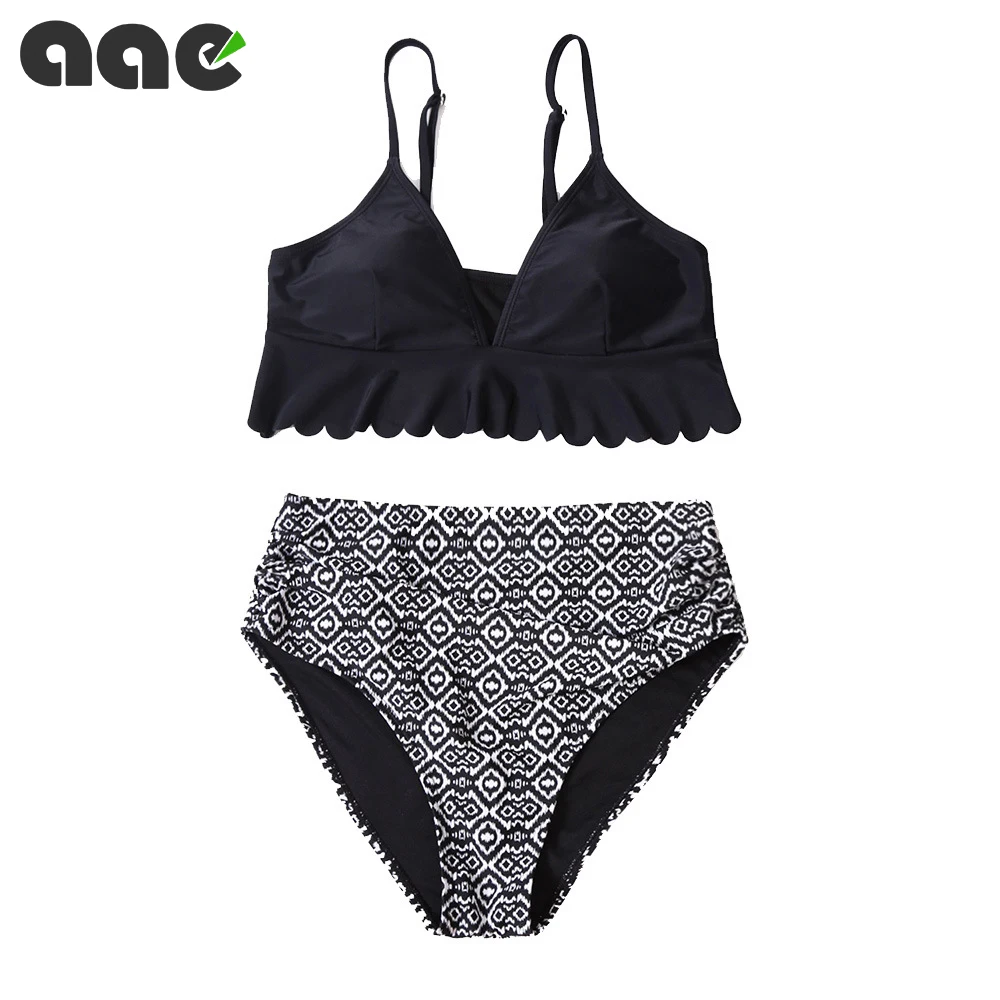 Пикантные Высокая талия купальник из двух частей 2020 новый бикини пуш ап