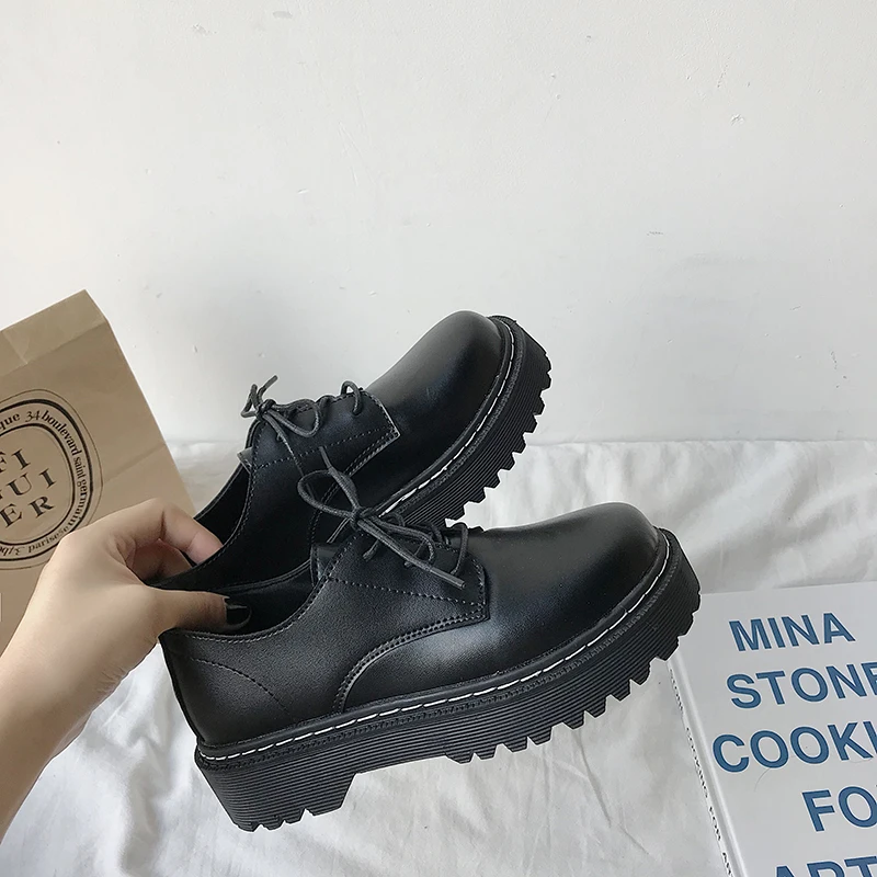 Женские кроссовки в Корейском стиле универсальные туфли-оксфорды с закрытым