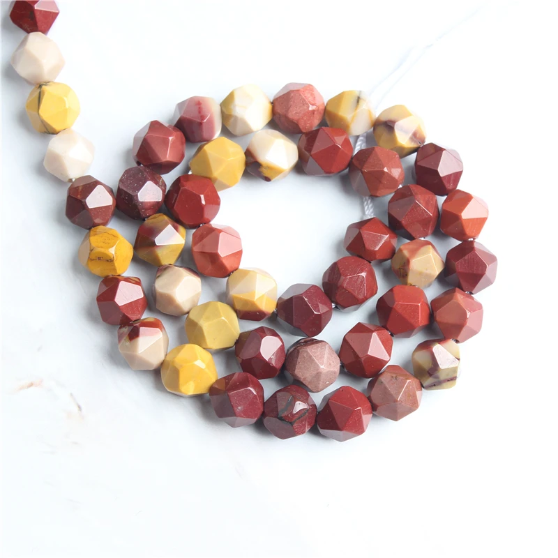 

LIngXiang 6/8/10/12mm naturally carves small flat Yolk stone loose beads for jewelry DIY stone bracelets and necklaces