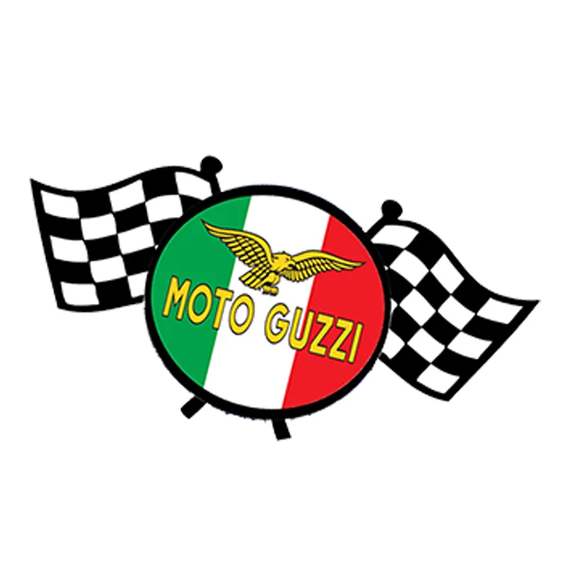 

13cm Car Styling Waterproof Vinyl Sticker Auto Car Motorcycle Moto Guzzi Flag Italy Race Bike Helmet Decal
