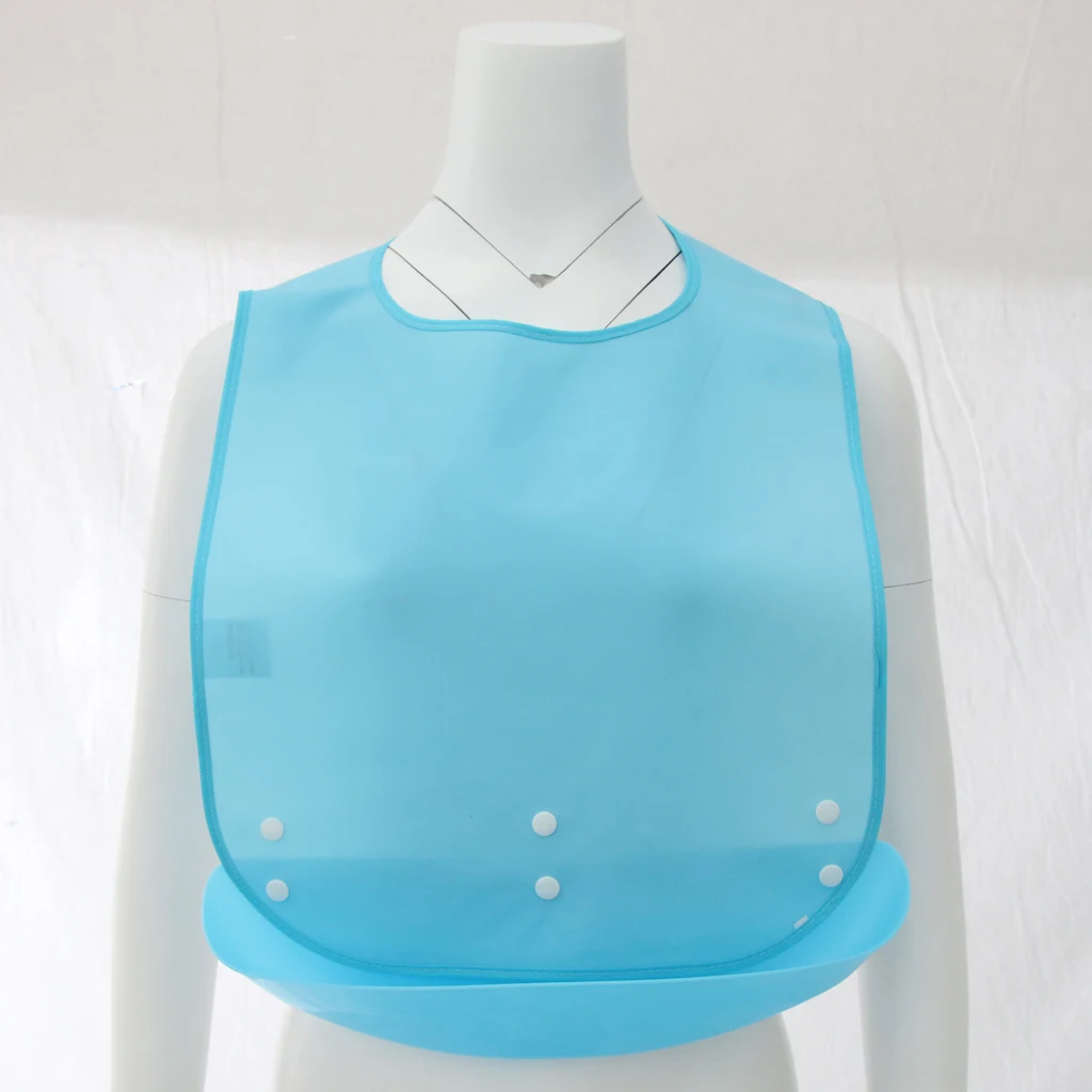 Нагрудник для приёма пищи защита пожилых людей фартук помощи + Съемный карман PE