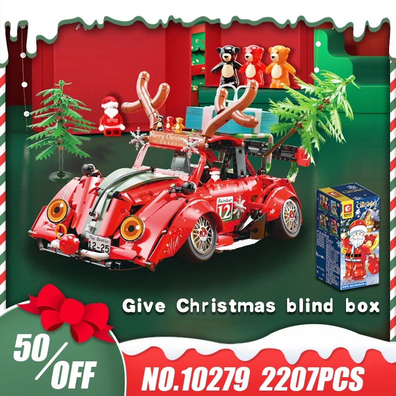 

Technical Series Christmas Car Building Blocks Christmas Tree Toy 2870pcs Model Building Blocks Brick Children Toy Boy Christmas