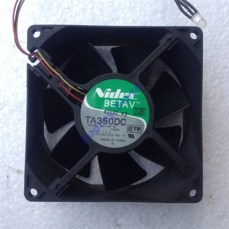 NIDEC TA350DC M34789 57 CQ4 9238 DC12v 1A 9 см 3 проводной вентилятор охлаждения двойной
