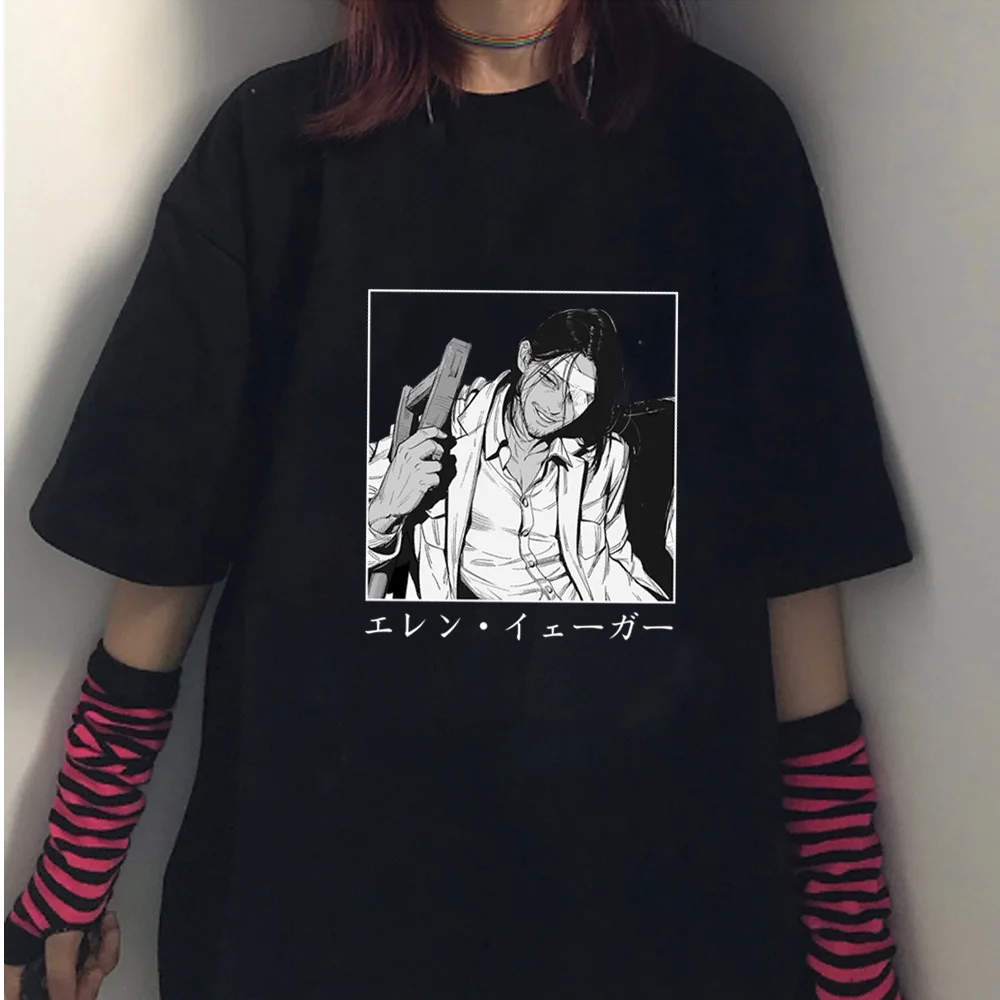 

Harajuku Attack on Titan Unisex T-shirt Short Sleeve Eren Jaeger Tees