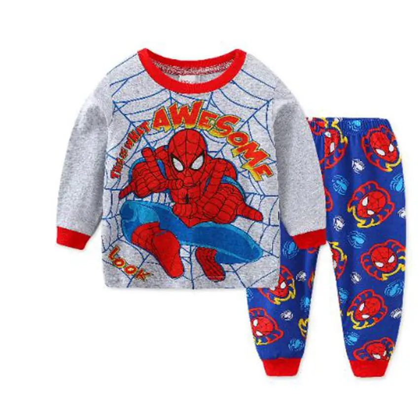 Новые детские пижамы стильная одежда для сна мальчиков пижамные комплекты