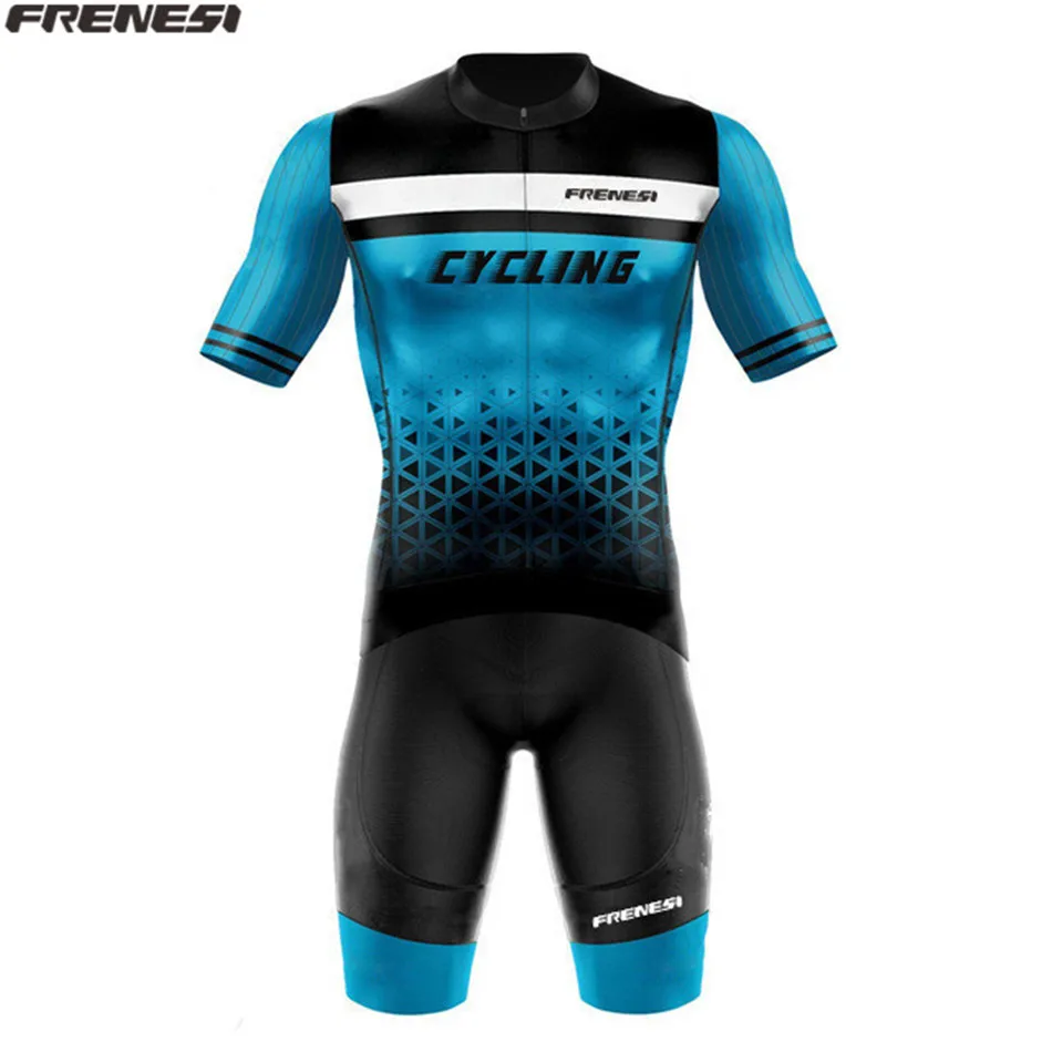 

Frenesi Men's Bicycle Skinsuit Summer Cycling Jumpsuit Triathlon Team Competition Suit Maillot Mtb Set Ropa Ciclismo Clothing