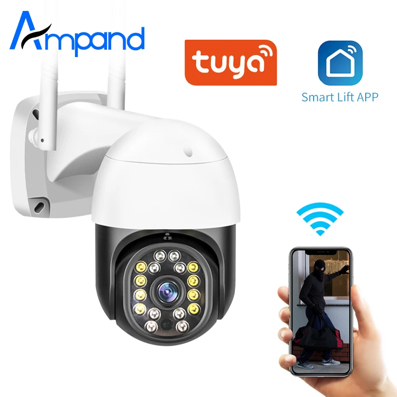 

1080P Dome IP Camera Tuya Smartlife App Outdoor Waterproof 2MP Wireless WiFi Security Home Camera HD Video Surveillance CCTV Cam