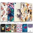 Силиконовый чехол для планшета Samsung Tab A 2019, 8,0, 2018, 2020, 7,0, 8,4, 10,1 дюйма, с изображением цветов, животных