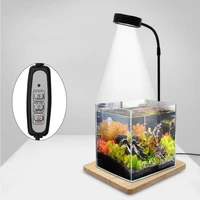 usb fish tank aquatic spotlight miniature landscape growth light aquarium water plant commander with wood board