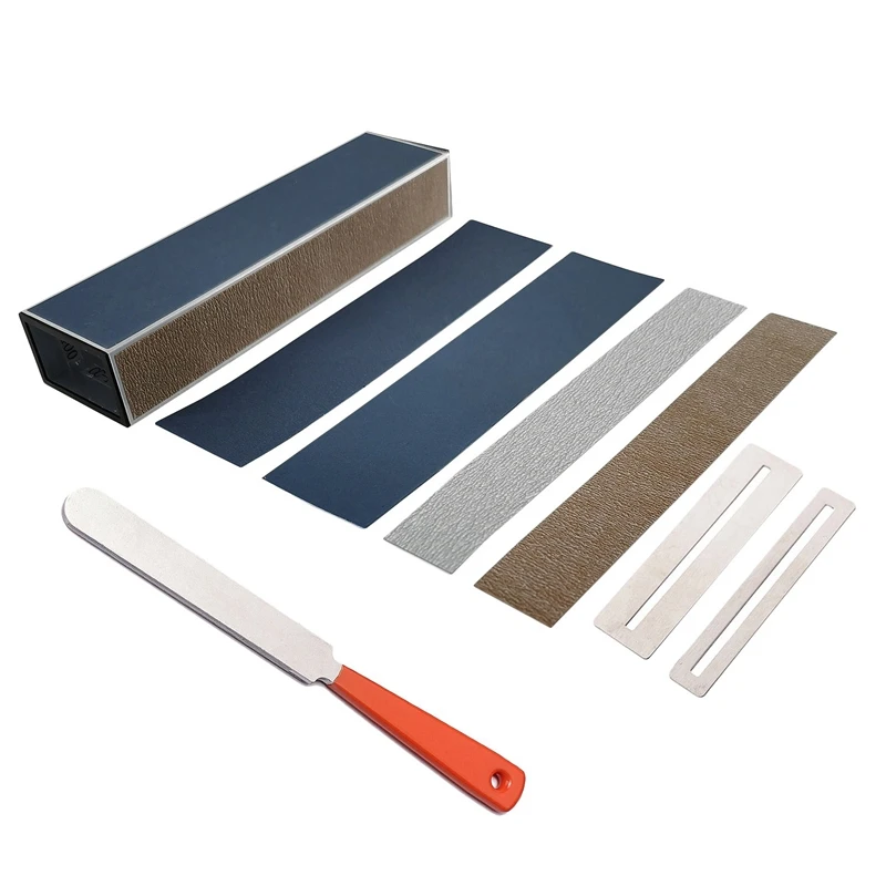 

Guitar Fret Crowning Narrow Dual Edge Tools + Guitar Bass Leveler Fret Files with Self-Adhesive Sandpaper + 2 Fretboard Protecto